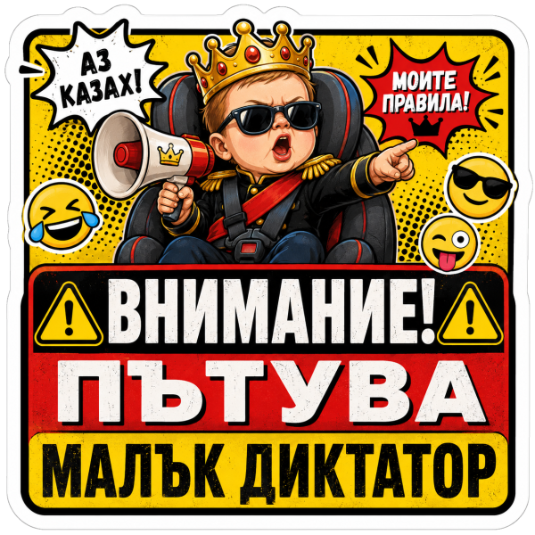 Стикер "Малък диктатор!"