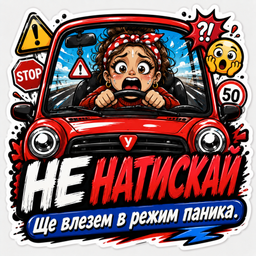 Стикер "Не ме натискай"