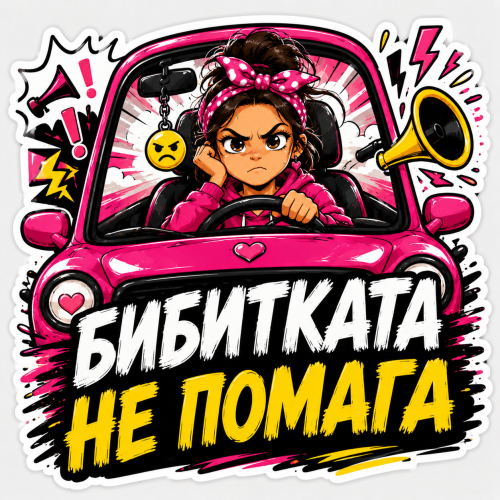 Стикер "Бибитката не помага"