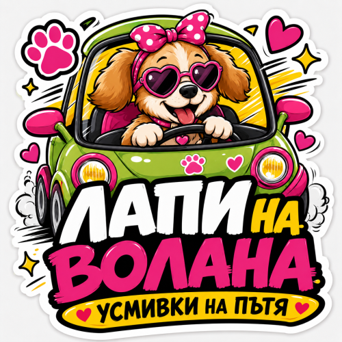 Стикер "Лапи на волана"